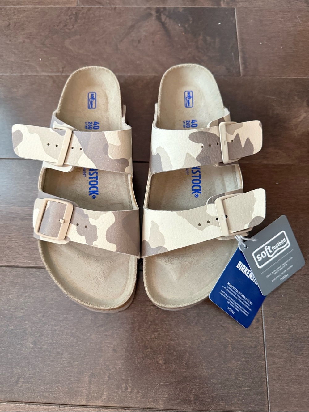 NWT Birkenstock Arizona Soft Footbed Desert Soil Camo Sz 40